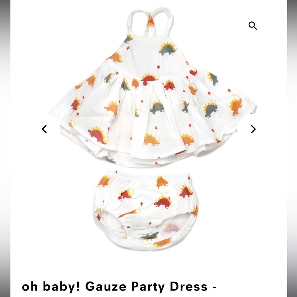 Oh Baby! Brand baby dinosaur dress and bloomer set NWT